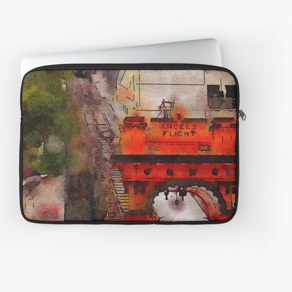 Angels Flight, Los Angeles, California Watercolor Laptop Sleeve
