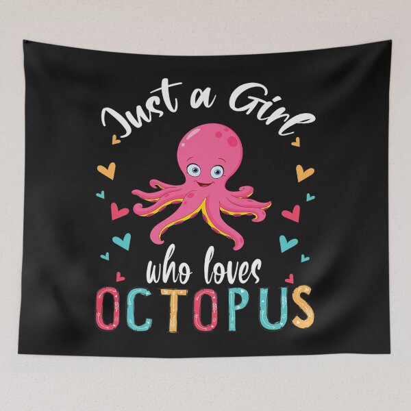 Item preview, Just A Girl Who Loves Octopus Floral Octopus Lover Gifts designed and sold by ANABARRIOS.
