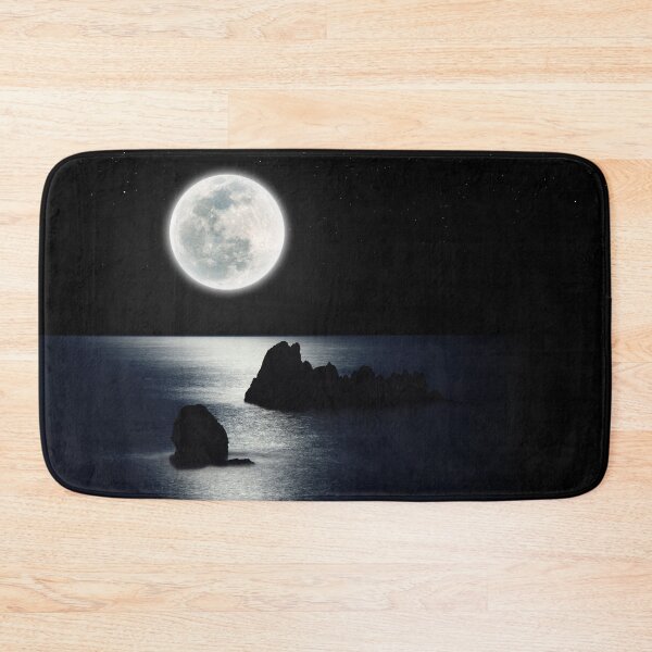 Item preview, Moonlight Over Ocean With Rocks designed and sold by NoSpecialShop.