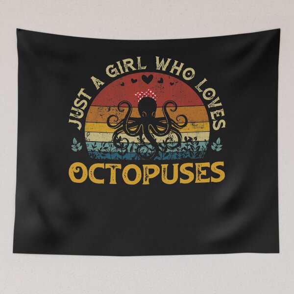 Item preview, Just A Girl Who Loves Octopus Vintage Gift Animals Lover designed and sold by ANABARRIOS.