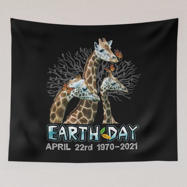 Item preview, Earth Day 51th Anniversary Giraffe T-shirt designed and sold by cucai721.