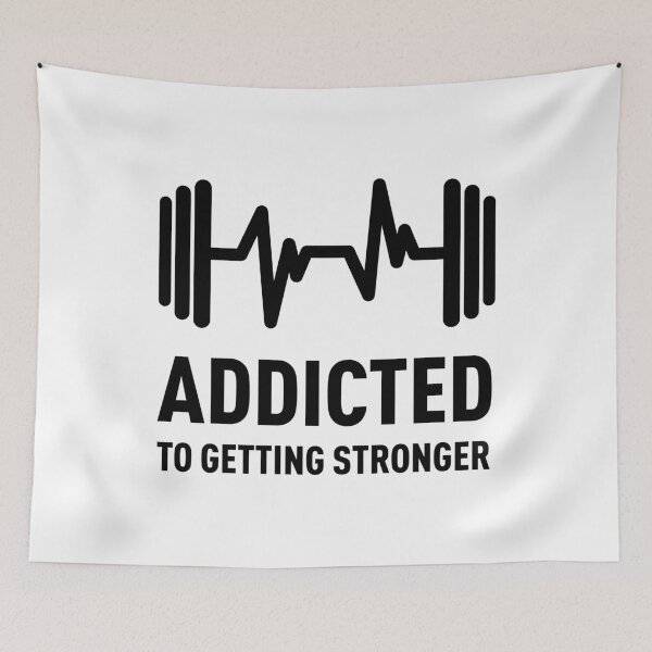 Item preview, Addicted to Getting Stronger, Gym Quote Saying designed and sold by ClaudiaGrosso.