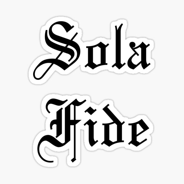 Vista previa del artículo con la obra «Sola Fide», diseñado y vendido por Logosdesignshop.