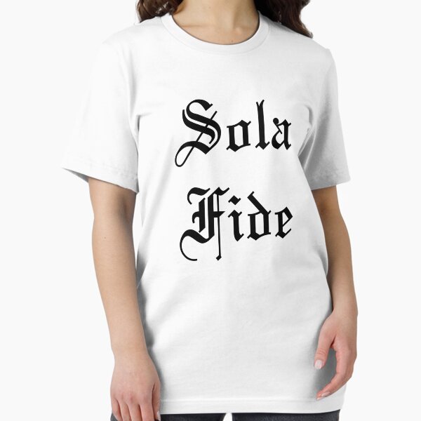 Vista previa del artículo con la obra «Sola Fide», diseñado y vendido por Logosdesignshop.