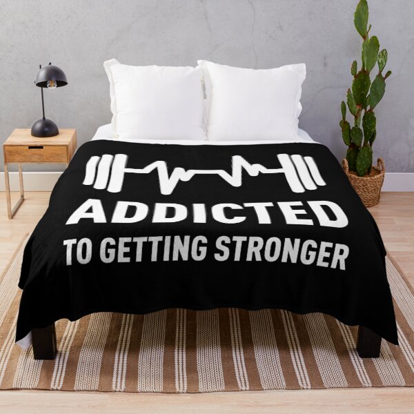 Item preview, Addicted to Getting Stronger, Gym Quote Saying designed and sold by ClaudiaGrosso.