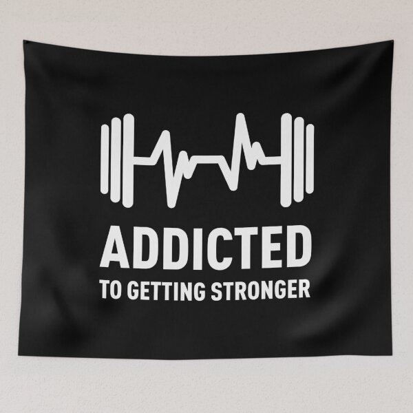 Item preview, Addicted to Getting Stronger, Gym Quote Saying designed and sold by ClaudiaGrosso.