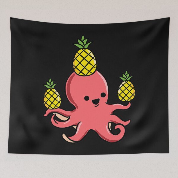 Item preview, Kawaii Pineapple Octopus designed and sold by ANABARRIOS.