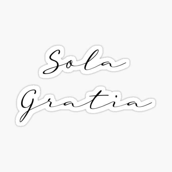 Vista previa del artículo con la obra «Sola Gratia», diseñado y vendido por Logosdesignshop.