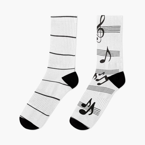 Item preview, Piano music design happy notes special design for sock designed and sold by koonam.