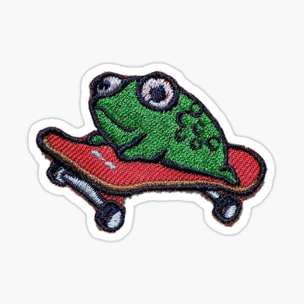 Skater Frog Sticker Sticker