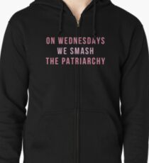 On Wednesdays We Smash The Patriarchy Zipped Hoodie