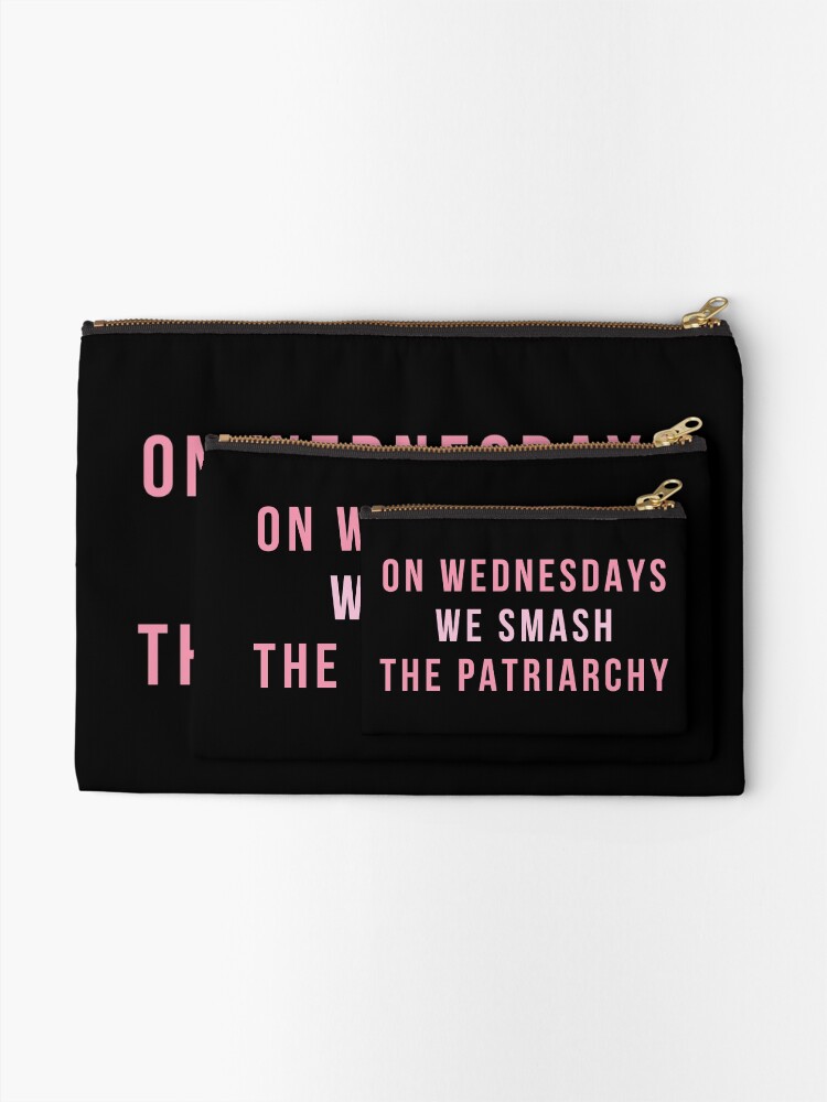 Alternate view of On Wednesdays We Smash The Patriarchy Zipper Pouch