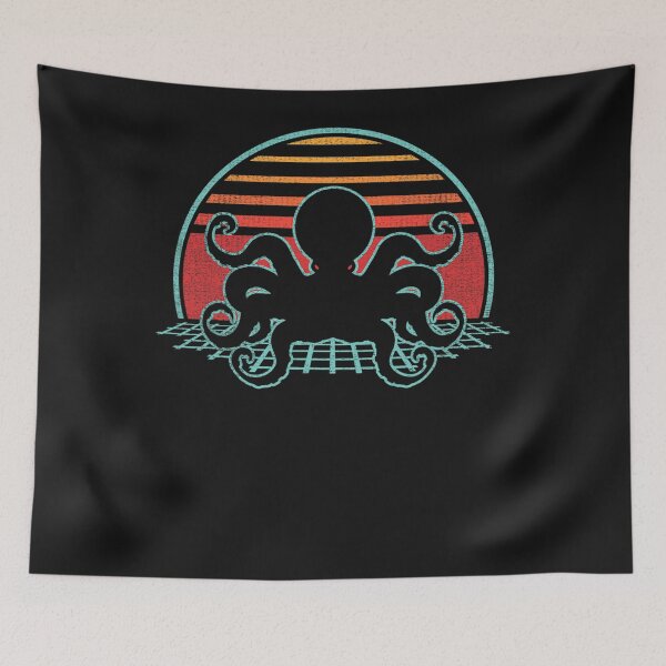 Item preview, Kraken Retro Vintage Cthulhu 80s Style Octopus Gift designed and sold by ANABARRIOS.
