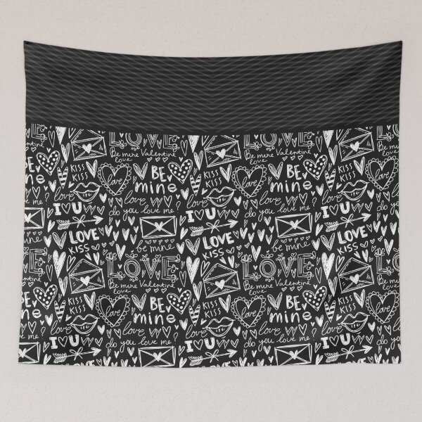 Item preview, Love Be Mine in black designed and sold by MonKeeMAMA.
