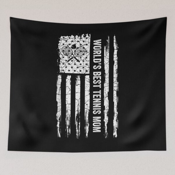 Item preview, Vintage Usa American Flag World's Best Tennis Mom Silhouette  designed and sold by aguilaro.