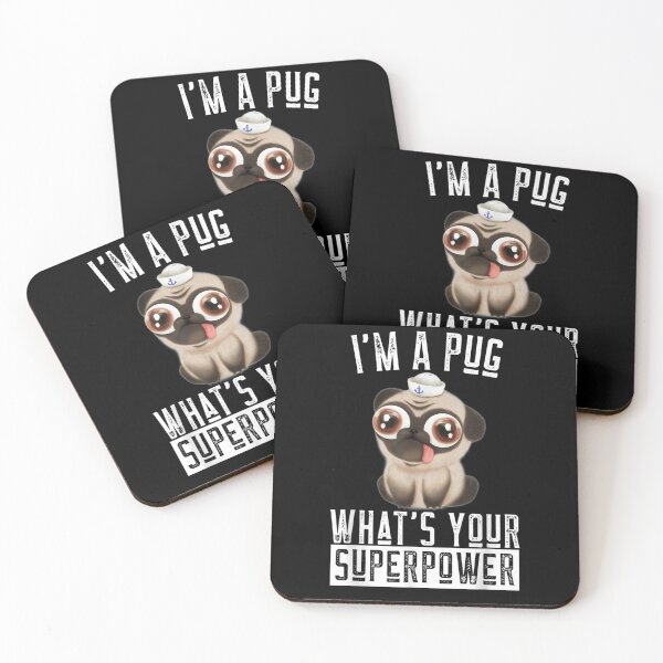 Item preview, I'm A Pug What's Your Superpower Funny Pug Cute Puglet Gift  designed and sold by aguilaro.