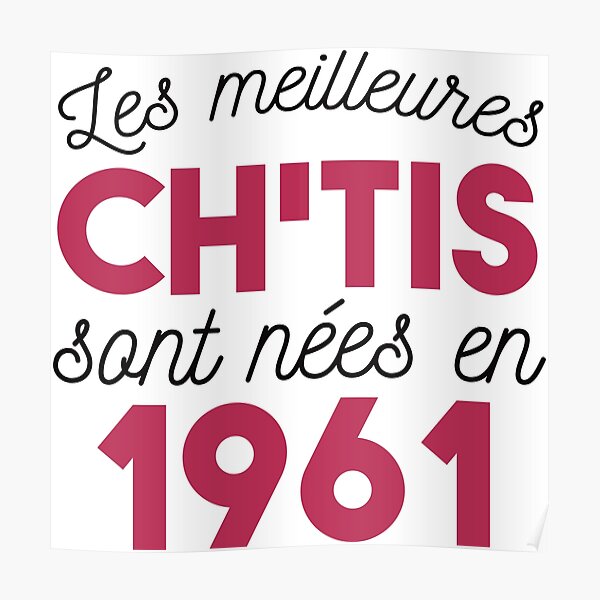 Posters Sur Le Theme Anniversaire Chti Redbubble