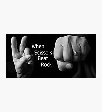 When Scissors Beat Rock Photographic Print