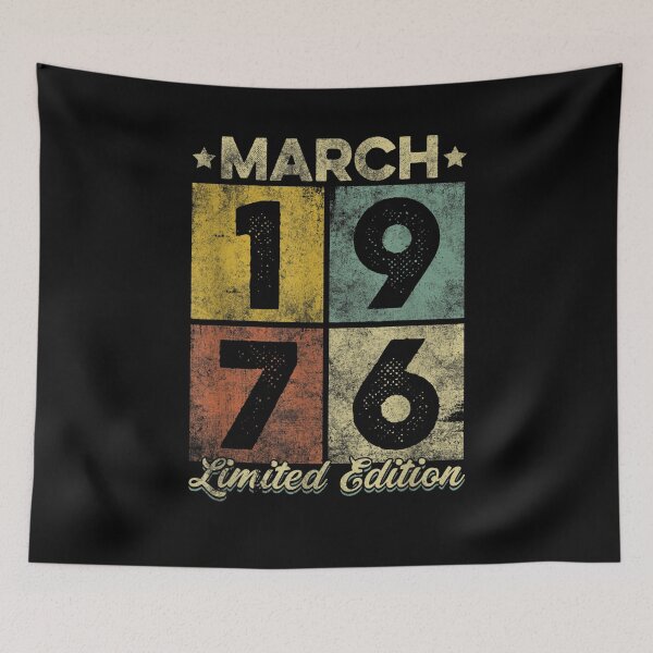 Item preview, Vintage March 1976 Retro 45th Birthday Gifts 45 Years Old  designed and sold by aguilaro.