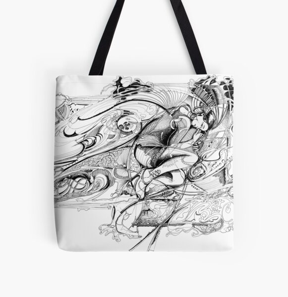 Dragonfly Girl All Over Print Tote Bag