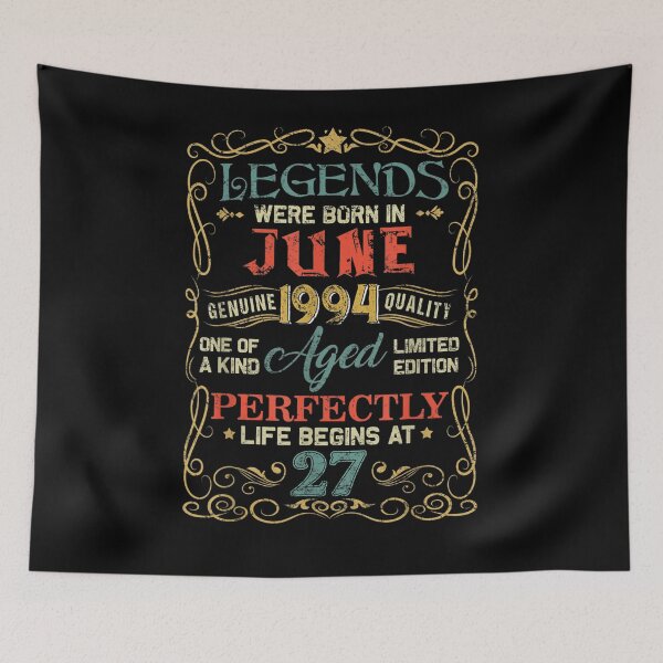 Item preview, Legends Were Born In June 1994 27th Birthday Gifts  designed and sold by aguilaro.