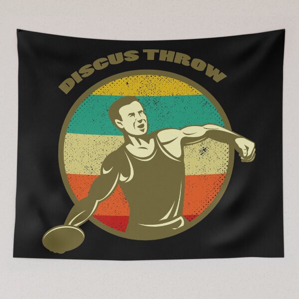 Item preview, Retro circle athlete discus throw designed and sold by Astralia.