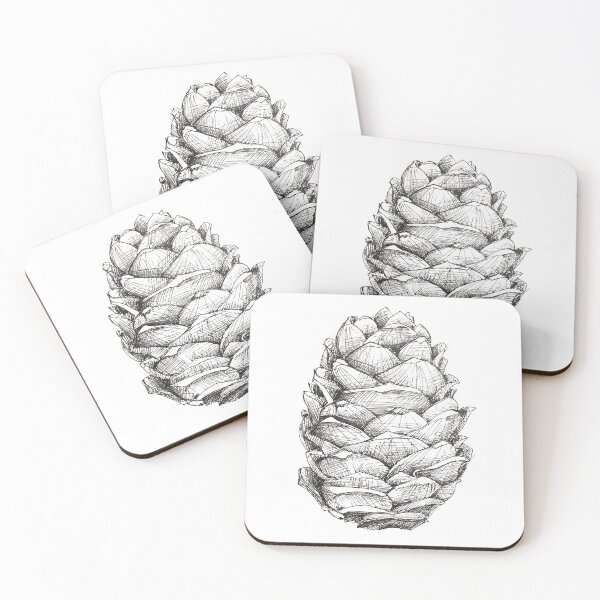 Item preview, Black and white wall art printable Cedar cone designed and sold by PicForHome.