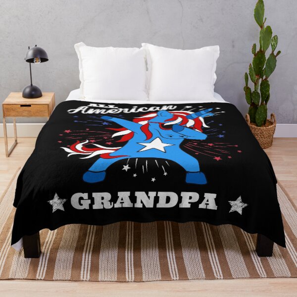 Item preview, All American Grandpa Dabbing Unicorn 4th of July designed and sold by ZavageDesigns.