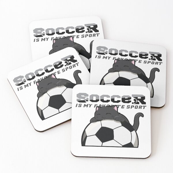 Item preview, Soccer Is My Favorite Sport - Black Cat Themed designed and sold by kittengallery.
