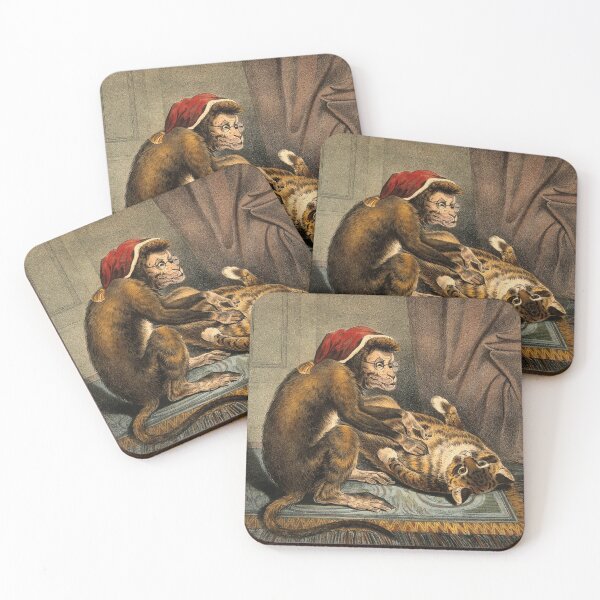 Item preview, The Art of Fleaology: Monkey veterinarian with cat designed and sold by ebrawne.