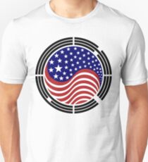 Korean American Multinational Patriot Flag Series Slim Fit T-Shirt