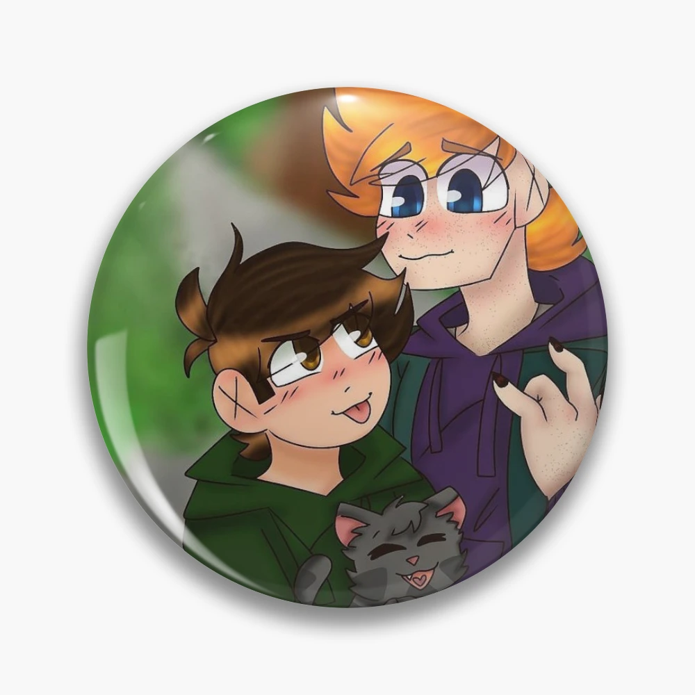 Edd and Matt walking in the park Pin for Sale by Miantrixx