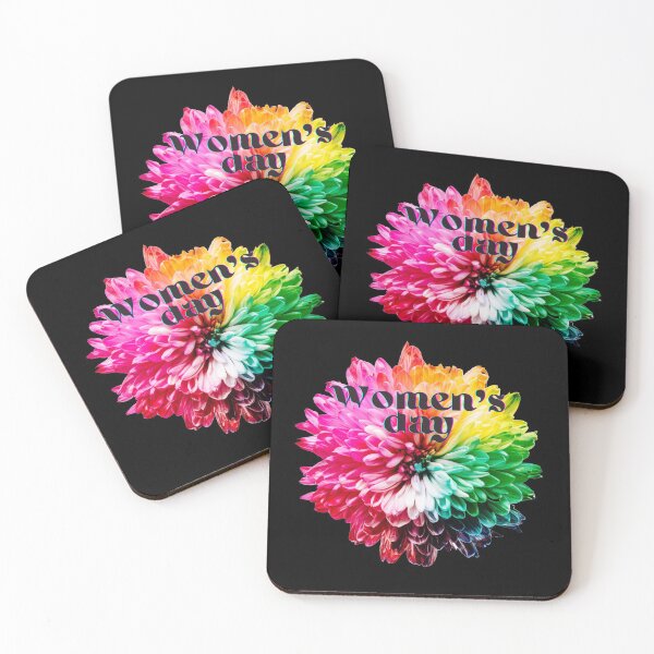 Item preview, Women's day with a very colourful flower - black text #2 designed and sold by AnnaBBS.