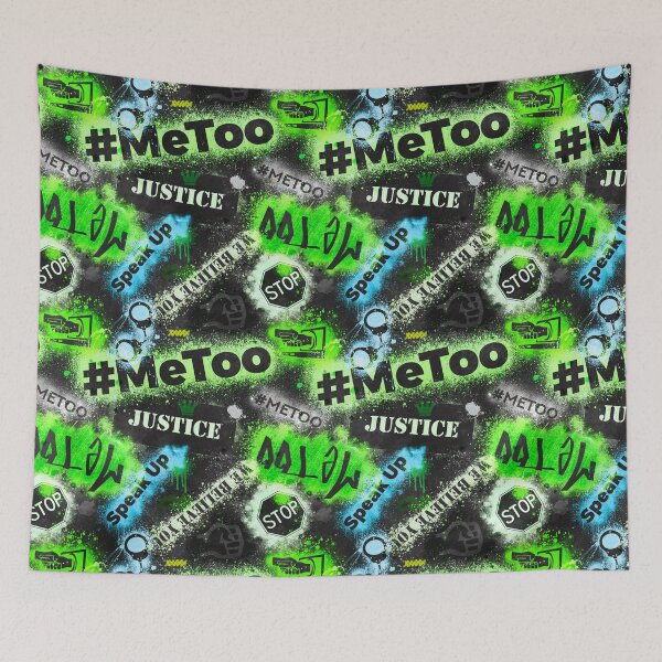Item preview, #MeToo Green Graffiti Pattern designed and sold by Jarrod Vandenberg.