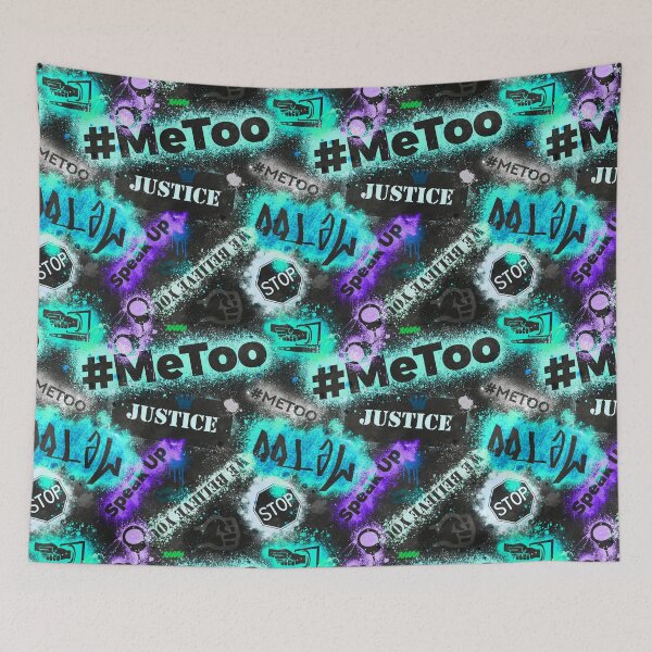 Item preview, #MeToo Blue Graffiti Pattern designed and sold by Jarrod Vandenberg.
