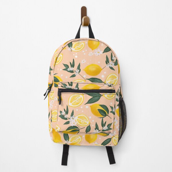 Item preview, Yellow lemon pattern in light orange background designed and sold by AKart19.