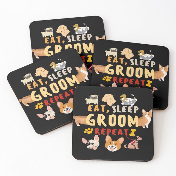 Item preview, Dog Grooming Eat Sleep Groom Repeat designed and sold by mewsis.