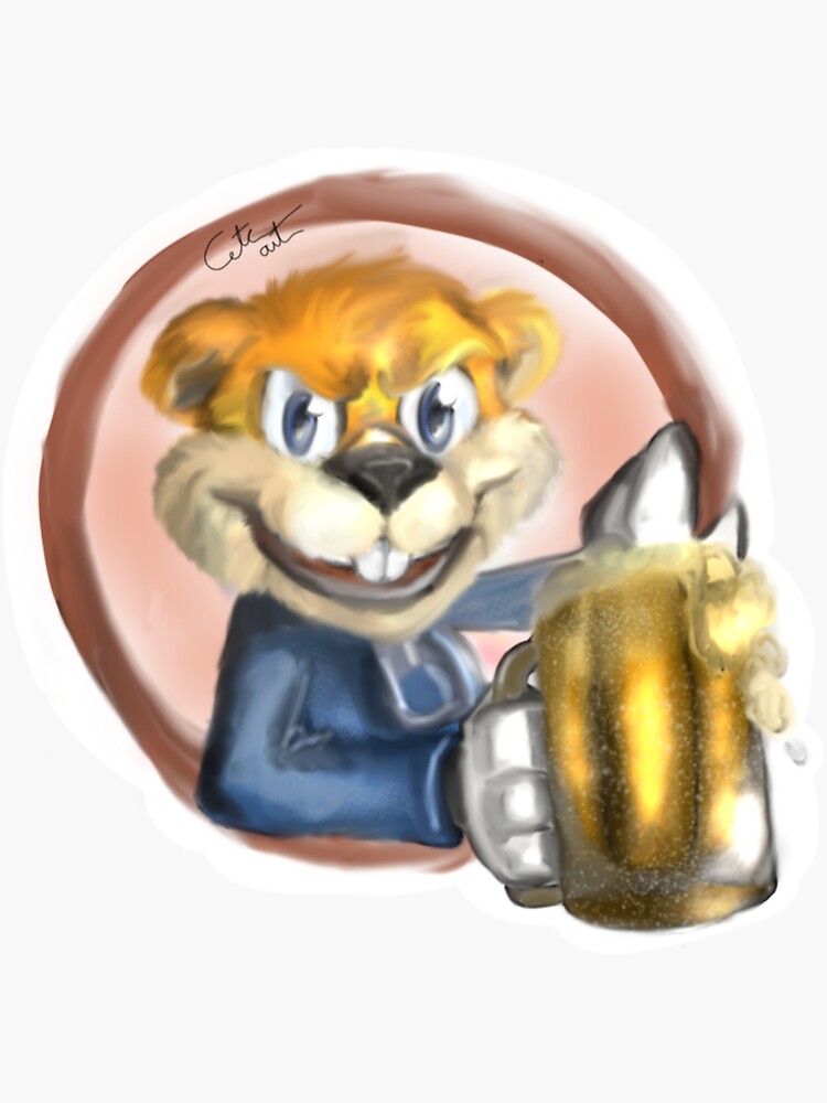 "Conkers Bad Fur Day" Sticker for Sale by DJCeltica Redbubble