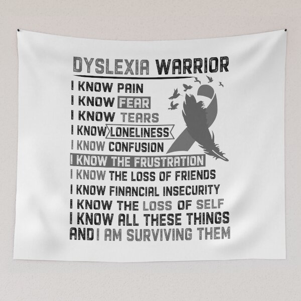 Item preview, I Am Dyslexia Warrior, I Know All These Things and I Am Surviving Them designed and sold by DianabellShop.
