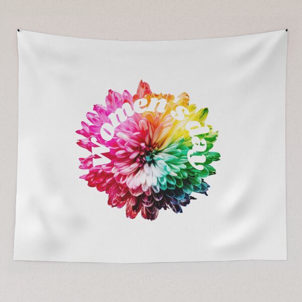 Item preview, Women's day with a very colourful flower - white text 1 designed and sold by AnnaBBS.