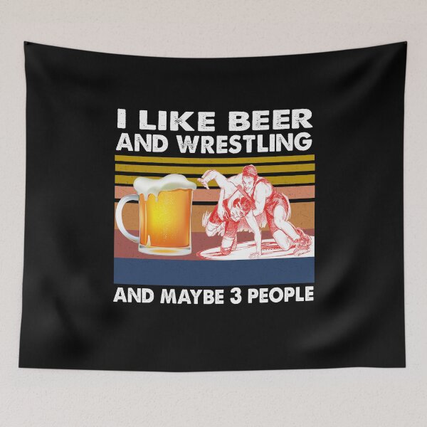 Item preview, I like beer and wrestling and maybe 3 people VIntage designed and sold by Branncolet.