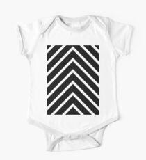 Black Blue Chevron One Piece - Short Sleeve