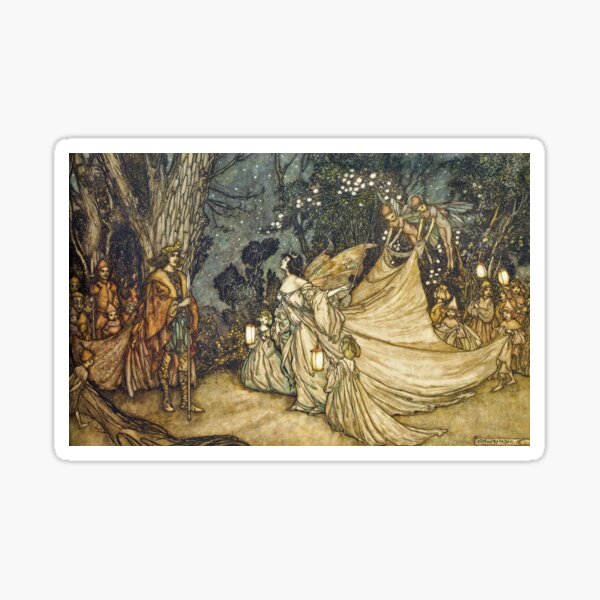 "A Midsummer Night's Dream" - Arthur Rackham Fairy Tale Art Sticker