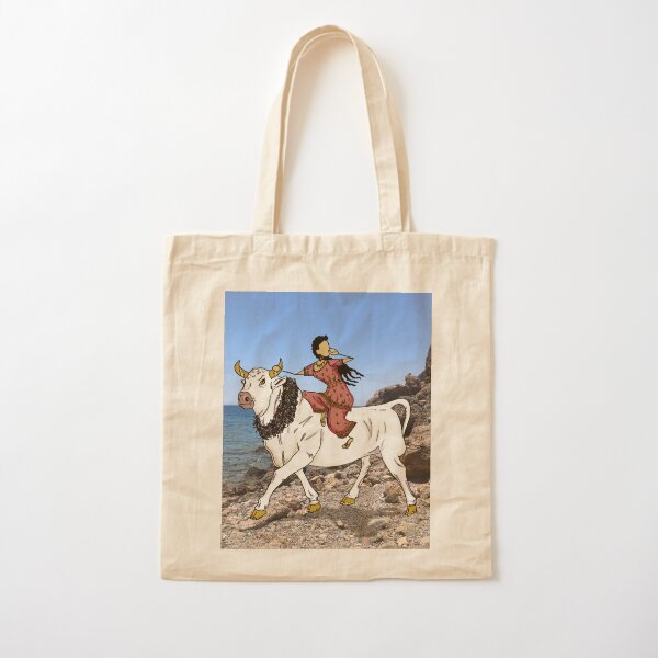 Europa, Princess of Tyre, Mother of Minos - and the Bull Zeus - leaving Crete Cotton Tote Bag