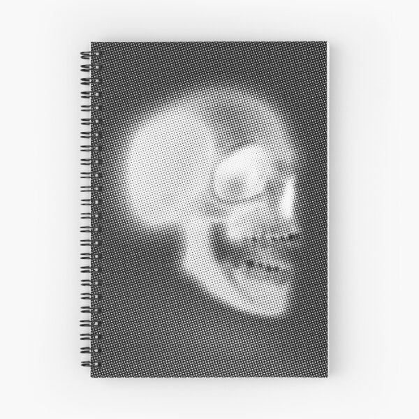 Item preview, Black and white human skull, negative offset circles designed and sold by Simon Bugler.