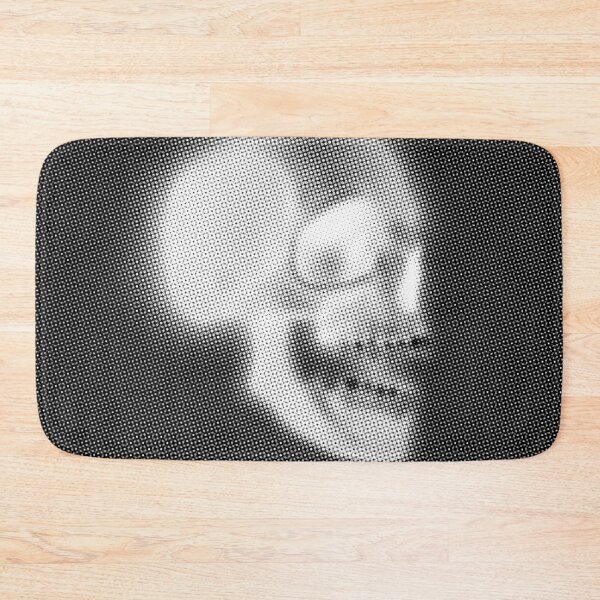 Item preview, Black and white human skull, negative offset circles designed and sold by Simon Bugler.