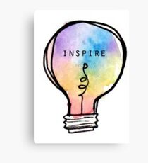 Inspire Lightbulb Canvas Print
