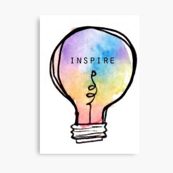 Inspire Lightbulb Canvas Print