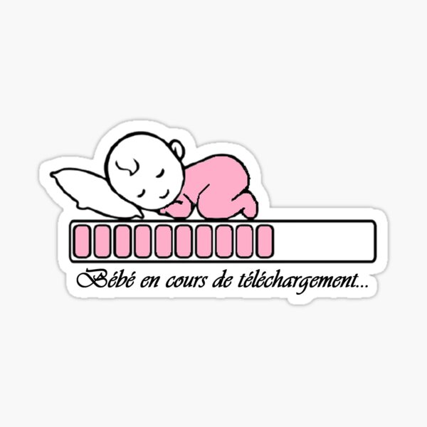 Sticker Bebe En Cours De Telechargement Par Thomas7717 Redbubble