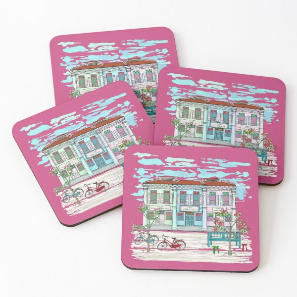 Item preview, PERANAKAN SHOPHOUSE Pink designed and sold by designsMM.